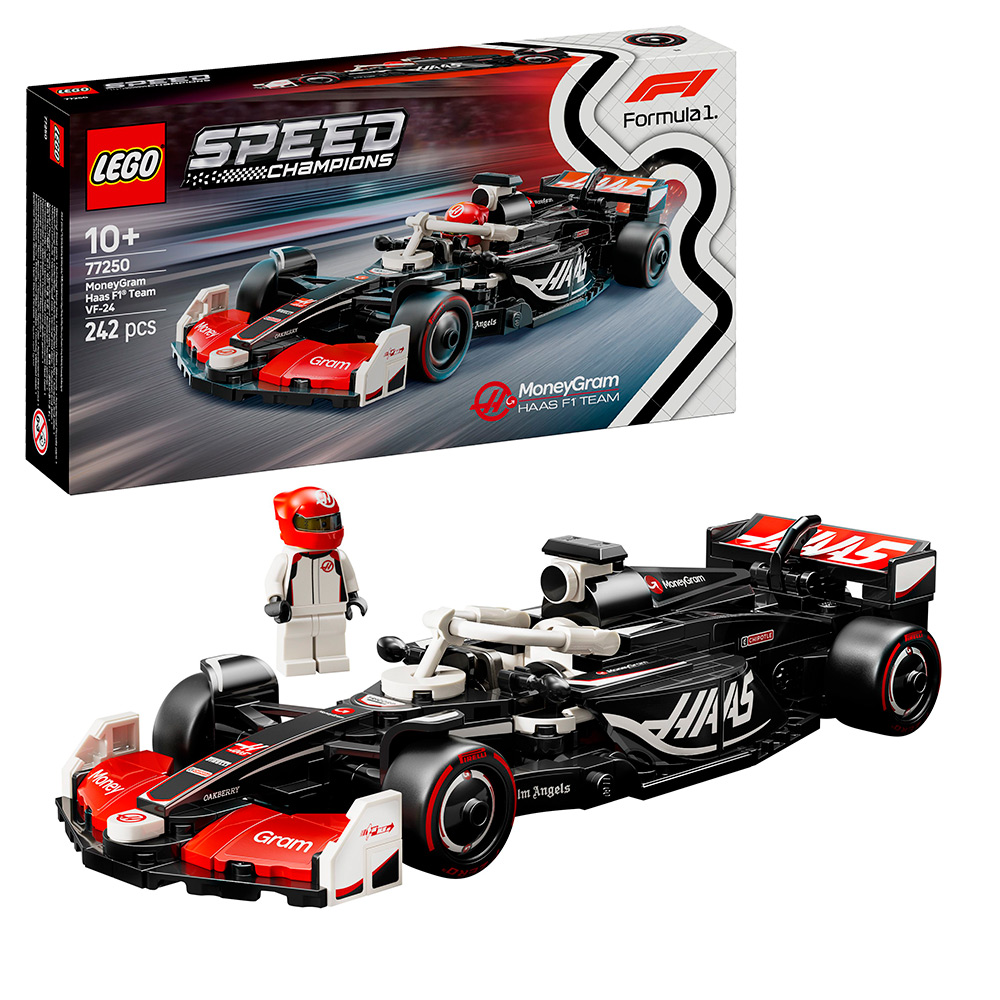 Автомобіль для перегонів MoneyGram Haas F1® Team VF-24 лего speed champions 77250 Автомобіль для перегонів MoneyGram Haas F1® Team VF-24