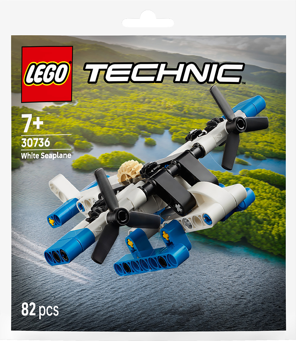 Білий гідроплан lego technic 30736 Білий гідроплан