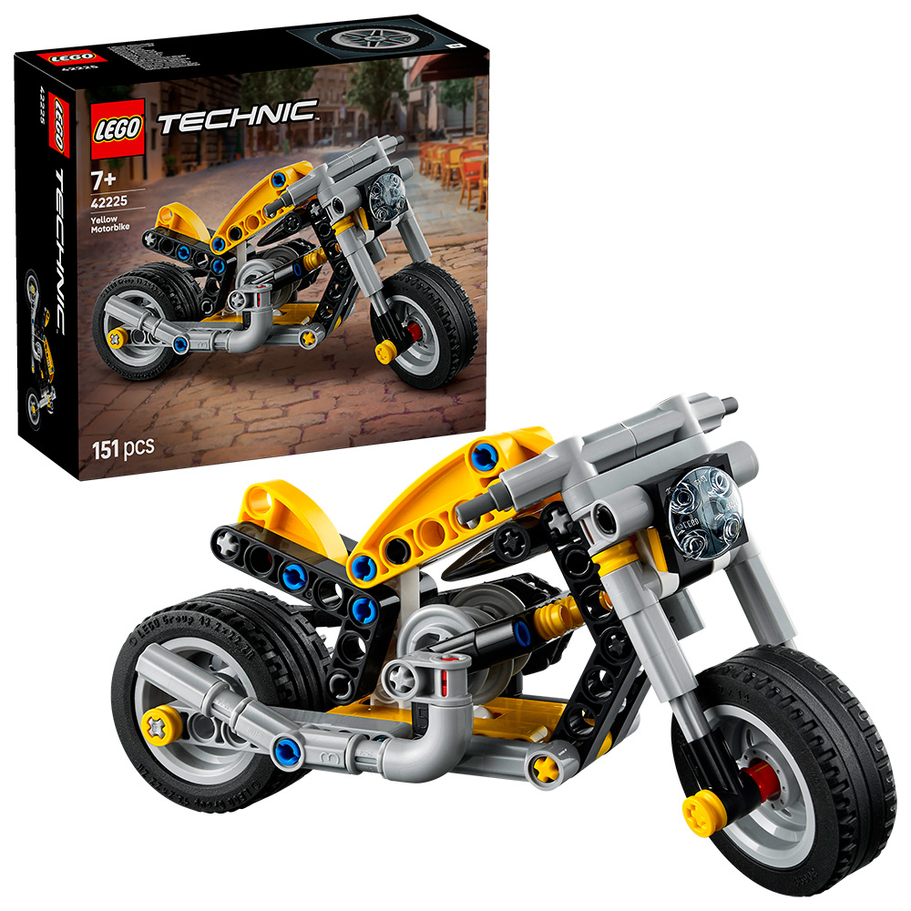 Жовтий мотоцикл lego technic 42225 Жовтий мотоцикл