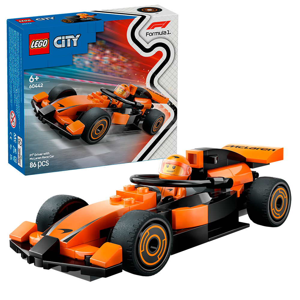 Пілот F1® з автомобілем для перегонів команди McLaren лего сити 60442 Пілот F1® з автомобілем для перегонів команди McLaren